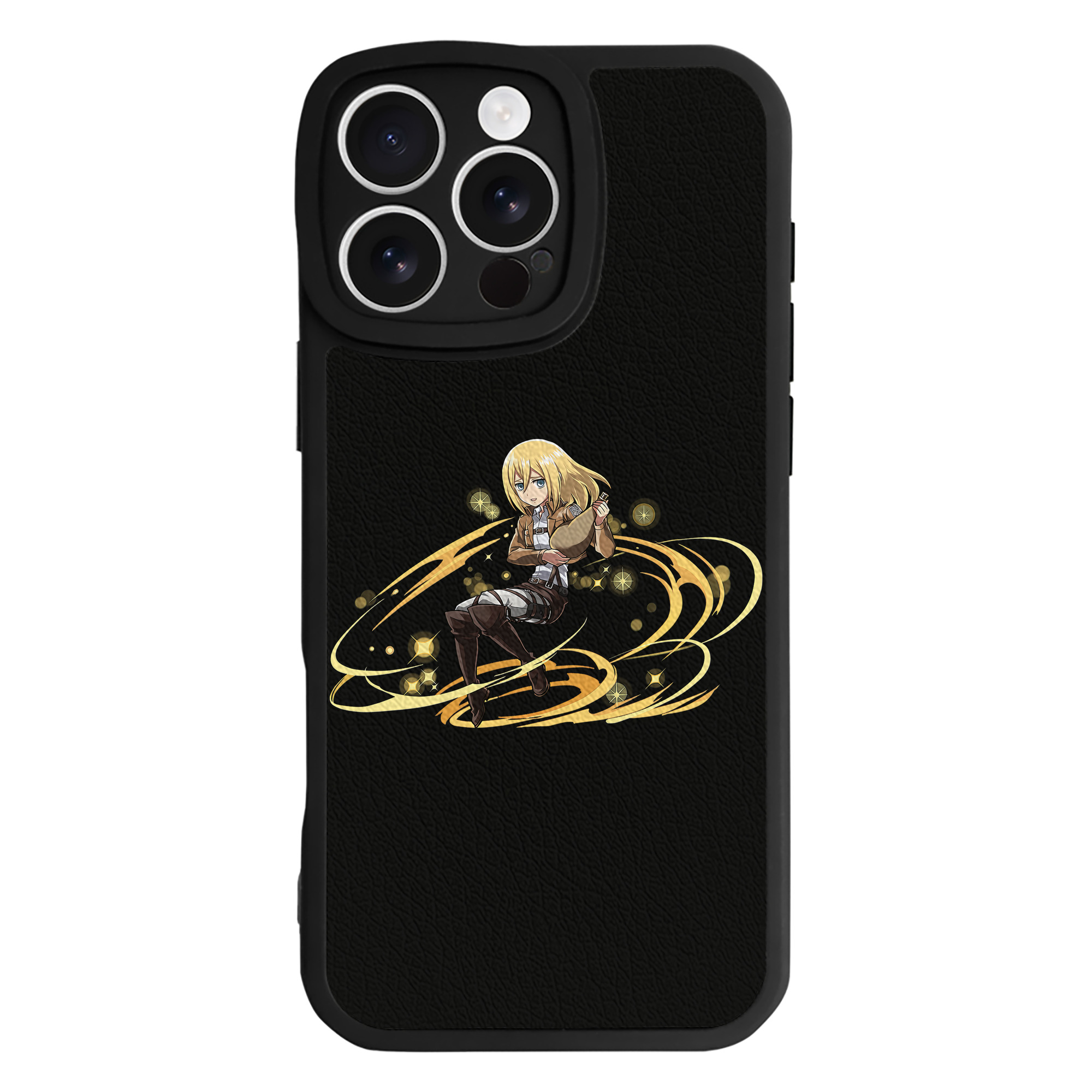 （画像用） 進撃の巨人 クリスタ·レンズ Attack on Titan Christa Lenz 【iPhone 16シリーズ対応】シリコンスマホケース（レザー調） 材質：シリコン